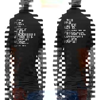 Eat Sleep Skibidi Toilet Repeat Skibidi Toilet Meme Men's T-shirt Back Print | Mazezy