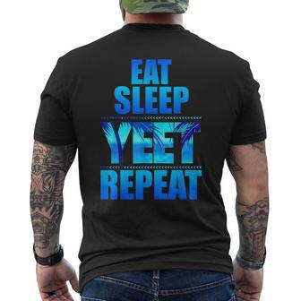 Eat Sleep Yeet Repeat Vintage Men's T-shirt Back Print - Thegiftio UK