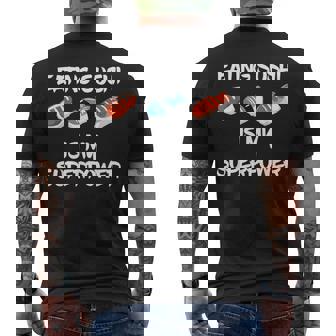 Eating Sushi Japanese Sushi Asian Food Japanese Restaurant Men's Back Print T-Shirt - Monsterry