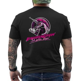 Einhorncrew Ich Gehördazu T-Shirt mit Rückendruck - Seseable