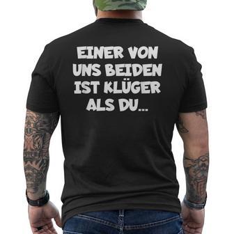 Einon Uns Beiden Ist Klüger Als Du” T-Shirt mit Rückendruck - Geschenkecke