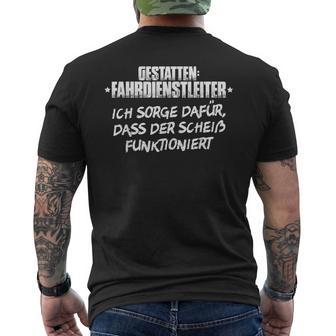 Eisenbahner Zugverkehr Gestellen T-Shirt mit Rückendruck - Seseable