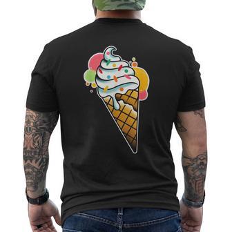 Eistüte Mit Streuseln Waffelkegel T-Shirt mit Rückendruck - Geschenkecke