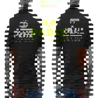 El Pádel Es Mi Terapia Camiseta Hombre Estampado Espalda - Regaloses