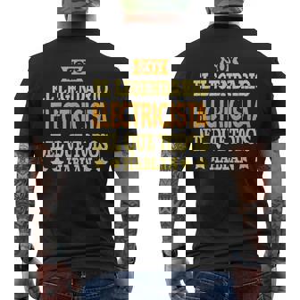 Electricista Profesión Divertida Electricista Camiseta Hombre Estampado Espalda - Regaloses