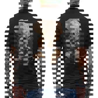 Elephant Pocket Ripper Pocket Elephant Lover Gift Halloween Men's Back Print T-Shirt - Monsterry