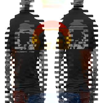 Elephant Wild Africa Safari Jungle Sunset Retro Vintage Men's Back Print T-Shirt - Monsterry