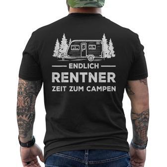 Endlich Rentner Zeit Zum CampingRetirement Camping T-Shirt mit Rückendruck - Geschenkecke