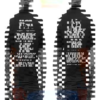 Es Una Cosa De Kramer No Lo Entenderías Kramer Camiseta Hombre Estampado Espalda - Regaloses