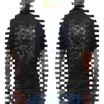Espiral Original Corazón De Cuervo Cuervos Góticos Camiseta Hombre Estampado Espalda - Regaloses