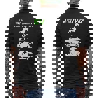 EV Revolution Drive E-Cars EV Life Electric Vehicle Men's Back Print T-Shirt - Monsterry