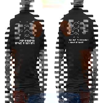 My Eyes Are Up Here With Cut Out For Man Boobs Men Men's T-shirt Back Print - Thegiftio UK