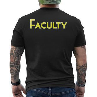 Faculty School College Corporate Concert Event Clothing Men's T-shirt Back Print - Monsterry UK