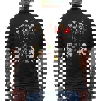 Family Halloween Shirts Vampire Mummy Skeleton Witch Men's Back Print T-Shirt - Monsterry