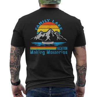 Family Reunion Lake Trip Family Vacation Fishing Squad Men's T-shirt Back Print - Monsterry