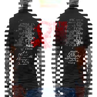 Family Support Children's Cardiomyopathy Awareness Men's Back Print T-Shirt - Monsterry