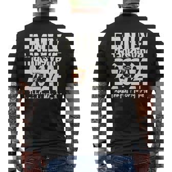 Family Thanksgiving 2024 Crew Dabbing Turkey Group Matching Men's T-shirt Back Print - Thegiftio UK