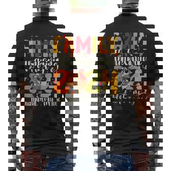 Family Thanksgiving 2024 Crew Dabbing Turkey Group Matching Men's T-shirt Back Print - Monsterry