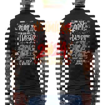 Family Thanksgiving 2024 Thanksgiving Crew Matching Group Men's T-shirt Back Print - Thegiftio UK