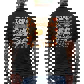 Family Thanksgiving 2024 Thankful For My Tribe Matching Men's T-shirt Back Print - Thegiftio UK