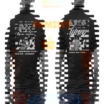 Family Thanksgiving 2024 Turkey Thanksgiving Matching Group Men's T-shirt Back Print - Thegiftio UK