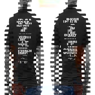 Fantasy Football Quote Keep Calm And Blame The Commissioner Men's T-shirt Back Print - Thegiftio UK