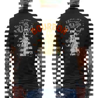 My Favorite Spirit Is Bourbon Ghost Halloween Costume Men's T-shirt Back Print - Thegiftio UK