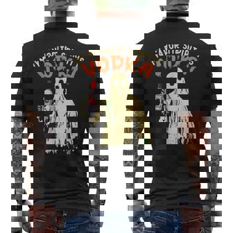 My Favorite Spirit is Vodka Halloween Party Adult Men's Back Print T-Shirt - Monsterry