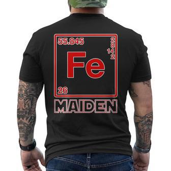 Fe Maiden Iron Parody On Iron Elements Fe T-Shirt mit Rückendruck - Geschenkecke