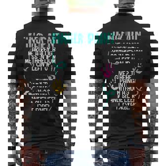 Finger Paint Make A Really Big Mess Brush Artist Paint Men's T-shirt Back Print - Monsterry