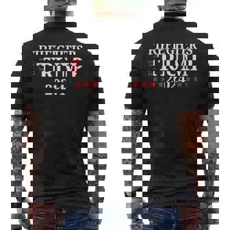 Firefighters For Trump 2024 President Republican Firefighter Men's T-shirt Back Print - Thegiftio UK