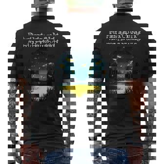 Fireflies Insects In Jar To Light Up The Summertime Night Men's Back Print T-Shirt - Monsterry