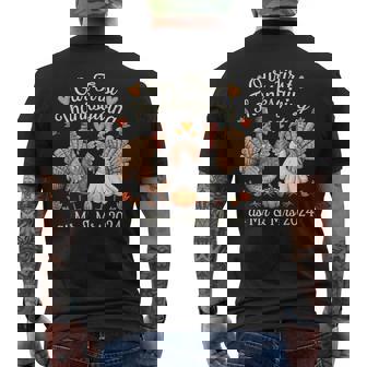 Our First Thanksgiving As Mr And Mrs Newlyweds Turkey Men's T-shirt Back Print - Thegiftio UK