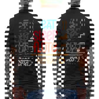 Flautista Eat Sleep Flute Repeat Regalo Divertente Flauto T-shirt da uomo con stampa posteriore - Novitaregali