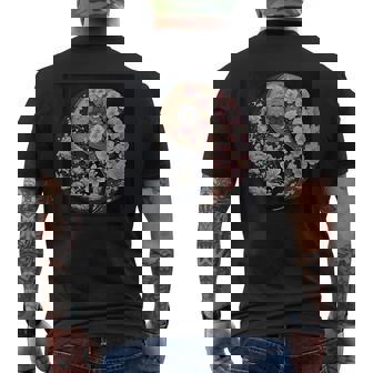 Fleur De Cerisier Rose Yin Et Yang Blanc Sakura Fleur T-shirt imprimé au dos - Cadeauxyz