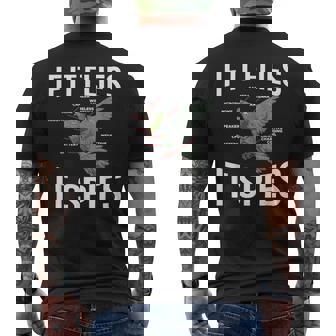 If It Flies It Spies Cool Pigeon Piccione Colombe T-shirt da uomo con stampa posteriore - Novitaregali