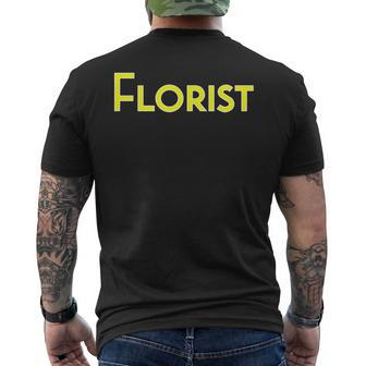 Florist School College Corporate Concert Event Clothing Men's T-shirt Back Print - Monsterry AU