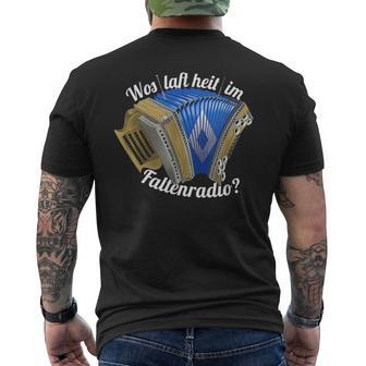 With Folding Radio Steirische Harmonika T-Shirt mit Rückendruck - Geschenkecke