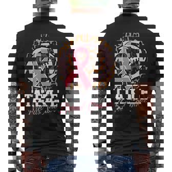 Football Tackle Breast Cancer Awareness Leopard Printed Men's T-shirt Back Print | Seseable UK