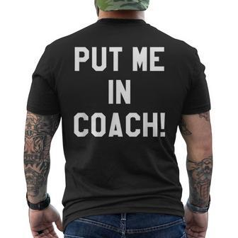 Football Tailgating Put Me In Coach Team Men's T-shirt Back Print - Monsterry