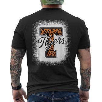 Football Tigers School Sports Fan Team Spirit Bleached Retro Men's T-shirt Back Print | Seseable UK