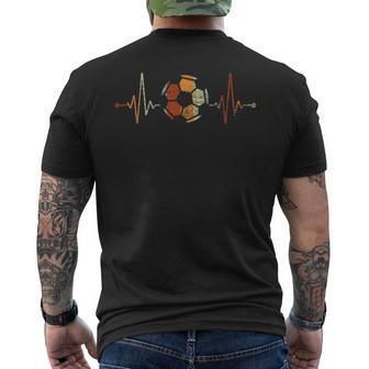 Footballer Sport Heartbeat Football T-Shirt mit Rückendruck - Seseable