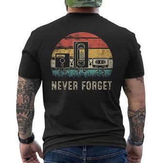 Never Forget Cassette Tape Retro 80S And 90S T-Shirt mit Rückendruck - Geschenkecke