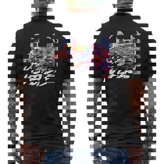 Formula Racing Las Vegas Open Wheel Car Circuit Usa Flag Men's T-shirt Back Print - Thegiftio UK