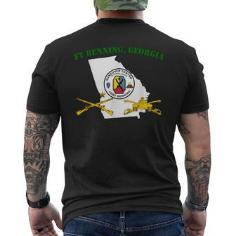 Fort Benning Army Base-Military Post-Columbus Ga Men's T-shirt Back Print - Monsterry DE