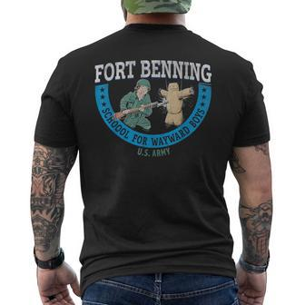 Fort Benning School For Wayward Boys Retro Look Men's T-shirt Back Print - Monsterry CA