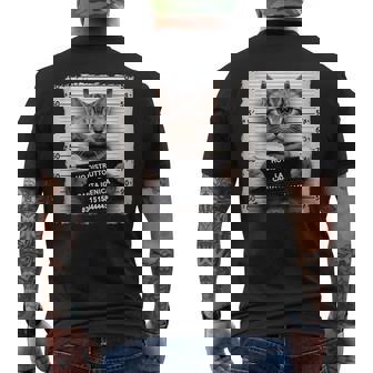 Foto Segnaletica Divertente Di Gatto T-shirt da uomo con stampa posteriore - Novitaregali