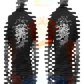 Four Ever Spooky 4Th Birthday Halloween Skateboarding Ghost Men's T-shirt Back Print - Thegiftio UK
