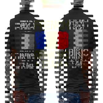 French Drinking Team France Flag Drinking Men's T-shirt Back Print | Seseable UK