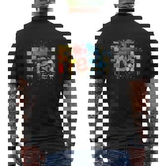 Fresh Graffiti Style Street Fashion Urban Hip-Hop Men's T-shirt Back Print | Seseable UK